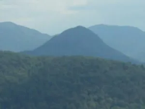 view from the top of mt knob near Lake Bomoseen vermont