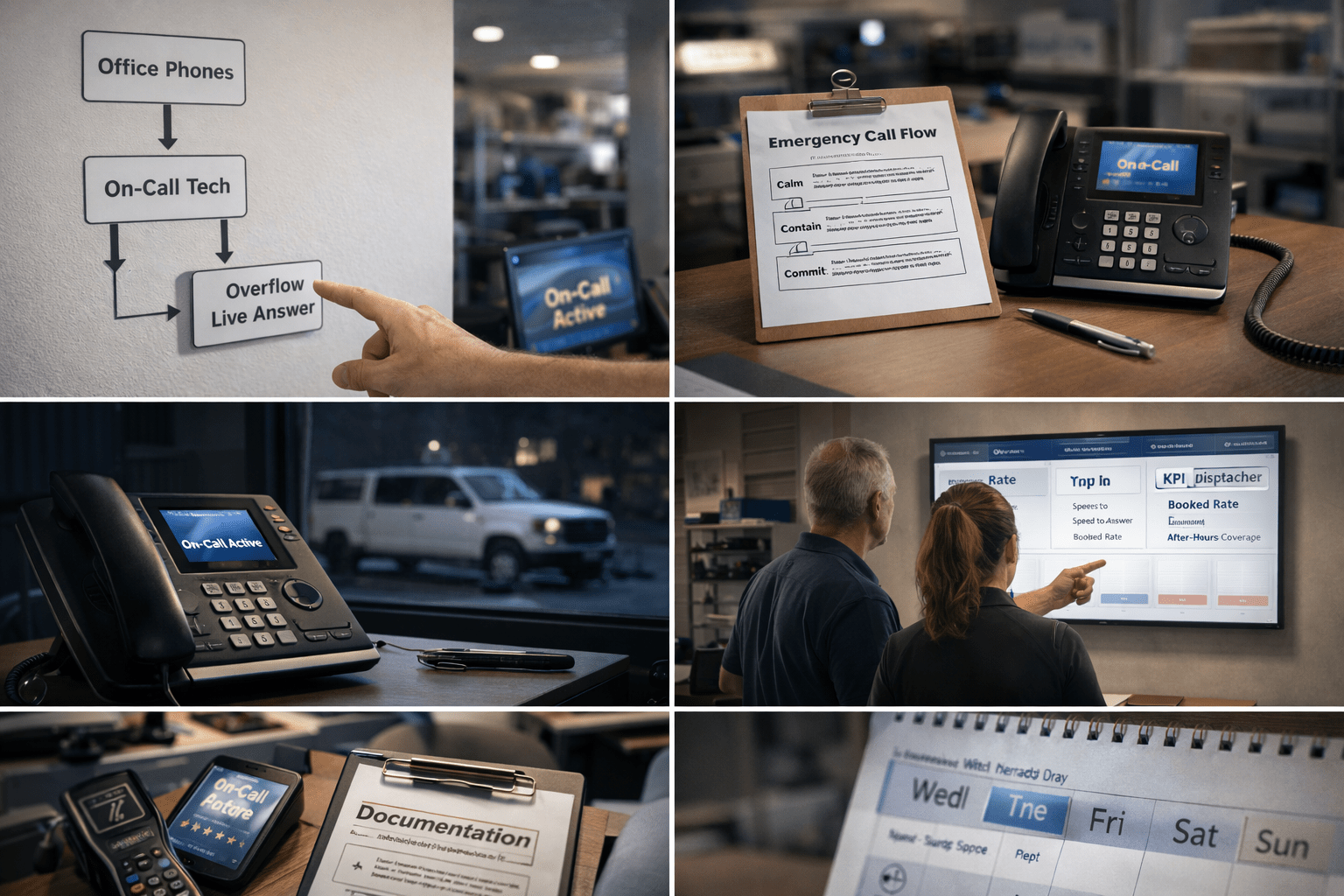 Checklist for restoration call answering speed and routing redundancy